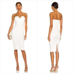 Elegant White Strapless Dress
